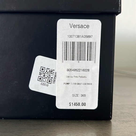 VERSACE Slash Pinpoint Patent Leather Pumps - Picture 12 of 13